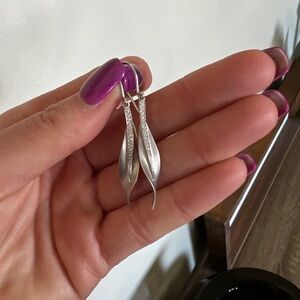 Simon G. Fallen Leaves Drop Earrings with Diamonds